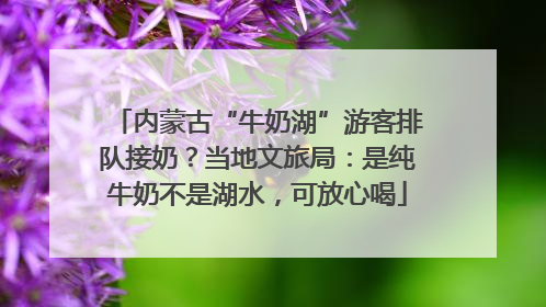 内蒙古“牛奶湖”游客排队接奶？当地文旅局：是纯牛奶不是湖水，可放心喝